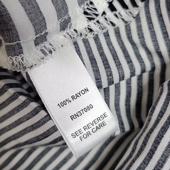 Cato Black/White Striped Blouse - Picture 4 of 5